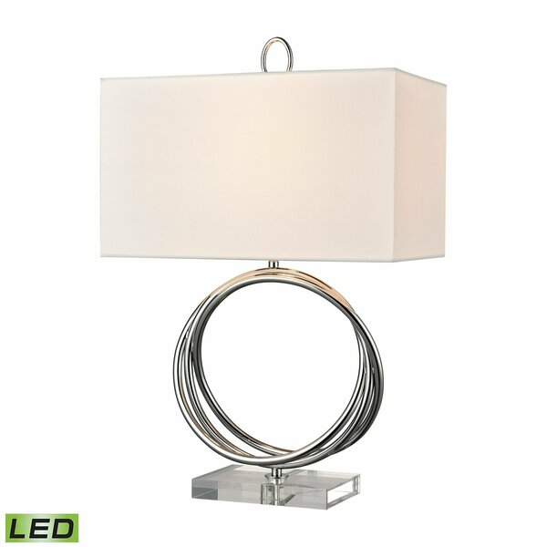 Elk Signature Eero 24'' High 1-Light Table Lamp - Chrome - Includes LED Bulb H0019-8557-LED